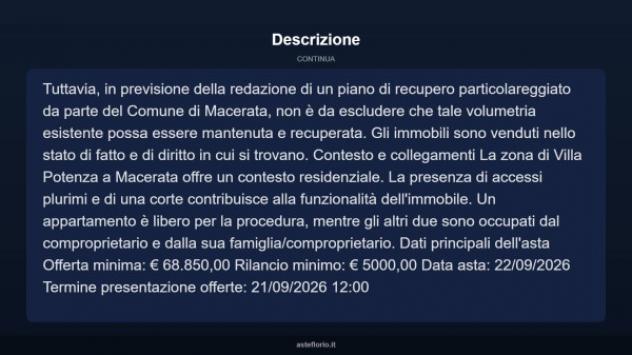 Immobile in asta di 344 m² con più di 5 locali in vendita a Macerata - Foto 11