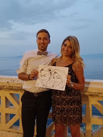 Caricature per matrimonio comunione battesimo laurea feste di compleanno - Foto 3