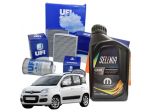Kit Tagliando Ufi 4 litri olio motore Selenia Wr Pure Energy 5w30 per Fiat Panda