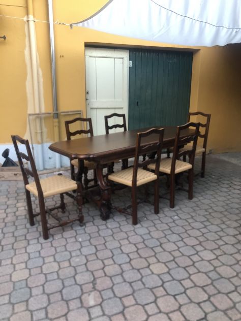 tavolo con sedie in noce Tanganika - Foto 2