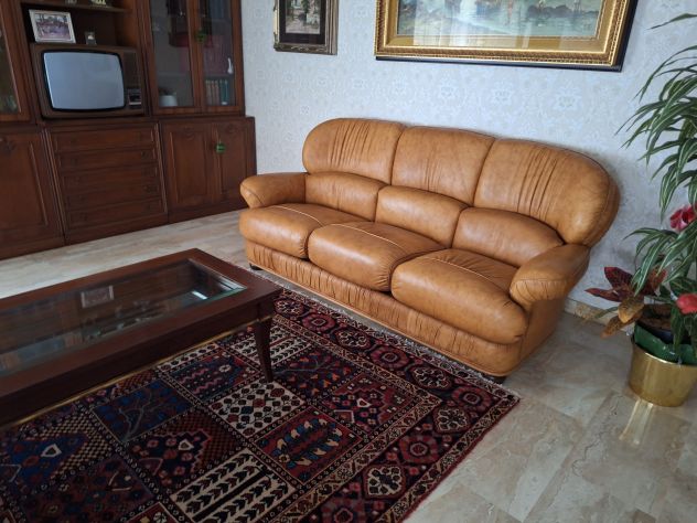 DIVANO con 2  POLTRONE in pelle MTC Cappellini in ottime condizioni - Foto 2