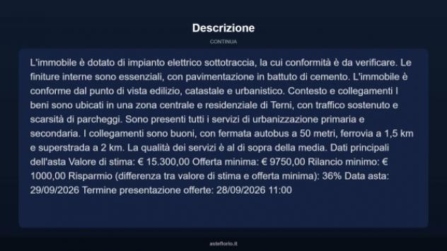 Immobile in asta di 17 m² in vendita a Terni - Foto 6