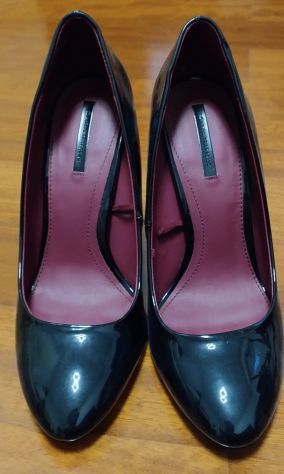 DECOLLETE NERE IN VERNICE ZARA TACCO 12