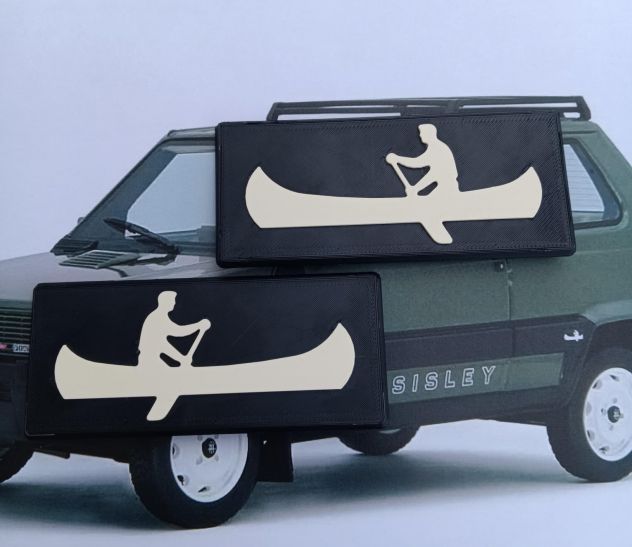 Targhette Fiat Panda 4x4 Sisley – Bianco osso – lisce - Foto 4