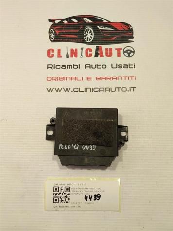 CENTRALINA SENSORI DI PARCHEGGIO VOLKSWAGEN Polo 5° Serie 6R0919475C (0917)