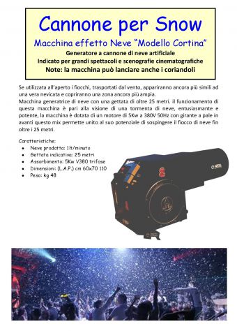 Macchina effetto NEVE