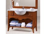 MOBILE BAGNO IN LEGNO ARTE POVERA BIANCO COLORE NOCE COMPRENSIVO DI LAVABO