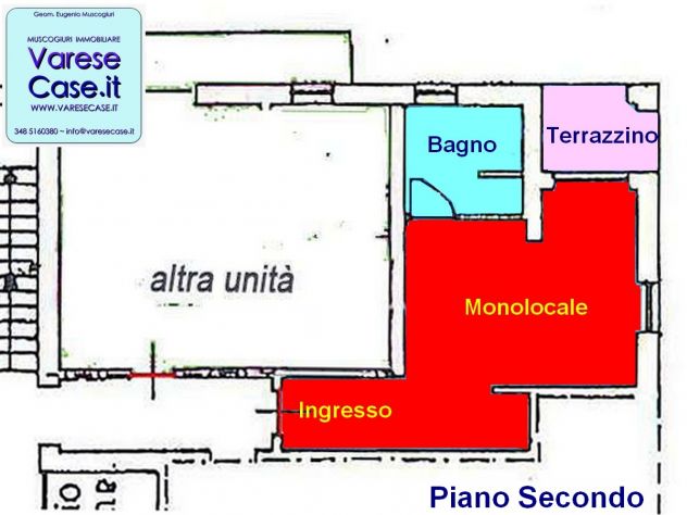 Bel MONOLOCALE arredato in AFFITTO in centro a PONTE TRESA - Foto 10