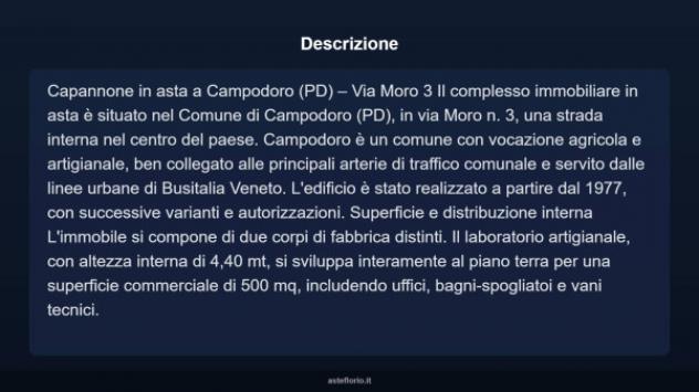 Immobile in asta di 500 m² in vendita a Campodoro - Foto 4