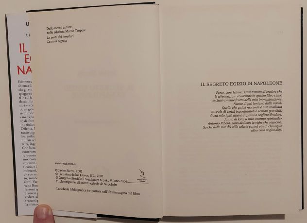 Il segreto Egizio di Napoleone di Javier Sierra Ed.Tropea, 2006 come nuovo - Foto 4