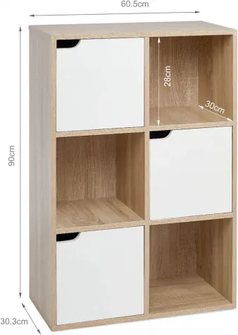 Mondeer libreria in legno a scaffali e porte - Foto 3