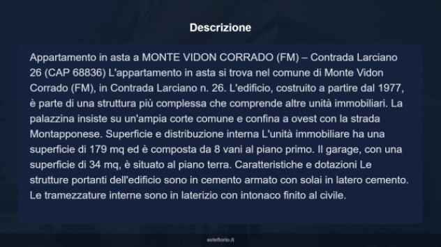 Immobile in asta di 179 m² con più di 5 locali e box auto in vendita a Monte Vidon Corrado - Foto 4