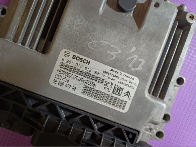 ECU EDC17C10 5.10 CITROEN C3 BOSCH 0281019818 9805947780 CENTRALINA MOTORE CITR - Foto 6
