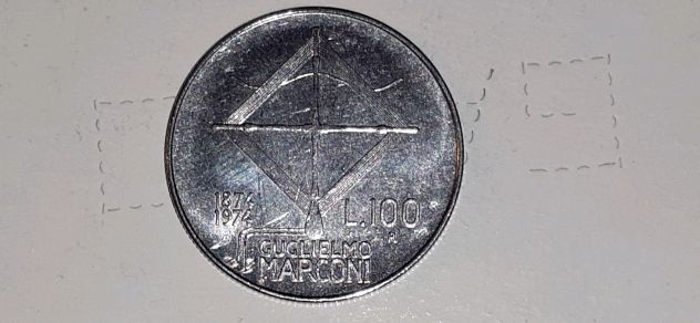 100 LIRE GUGLIELMO MARCONI 1974