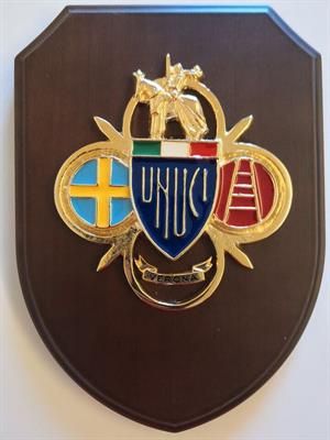 Quadretto Crest UNUCI, su legno, in rilievo placcato in oro. - Foto 2