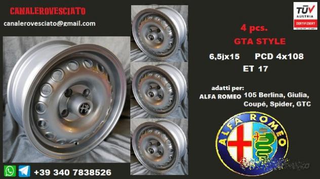 Cerchi GTA 6,5x15 pcd 4x108 ET17 Alfa romeo