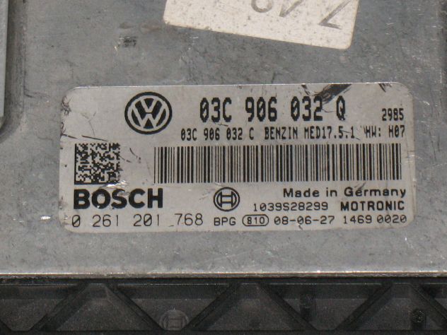 0261201768 ECU VW VOLKSWAGEN GOLF 1.4 TSI 03C906032Q MED17.5.1 1039S28299 - Foto 2