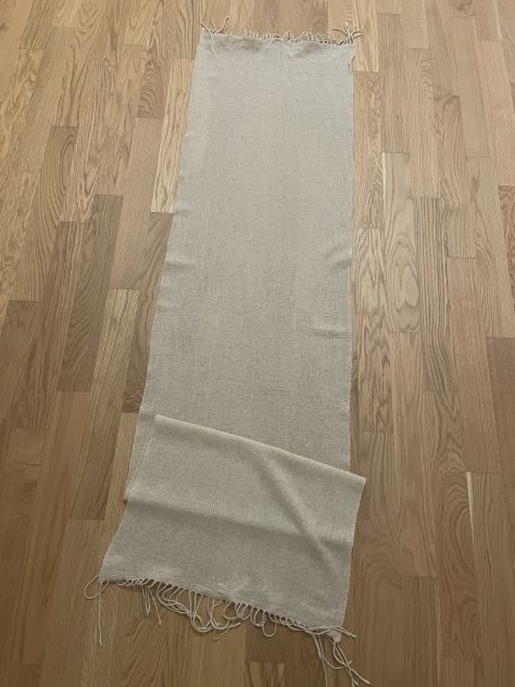 Sciarpa beige con frange - Foto 4