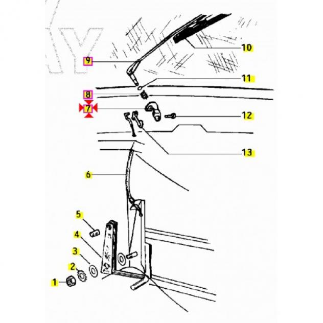 Leva tergicristallo per Piaggio Ape 50 - 187334 - Foto 4