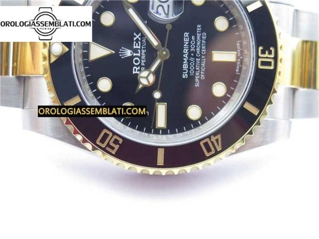 Rolex Replica SUBMARINER 116613 LN BLACK CERAMIC 904L STEEL/YG 1:1 BEST EDITION BLACK DIAL 3135 - Foto 7
