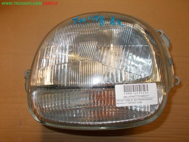PROIETTORE S. SX PARAB.RIGATA RENAULT TWINGO (C06)  Parti elettriche  Fanaleria  Proiettori  Proiettore ant. RENAULT - TWINGO - 01-09-1998 - 01-05-200