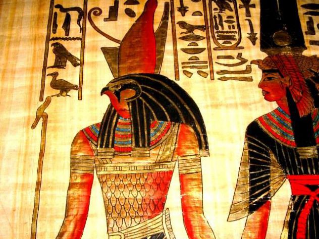 HORUS E ISIDE PAPIRI ANTICO EGITTO-FATTI A MANO SUL POSTO-SVENDO PER TRASLOCO - Foto 4