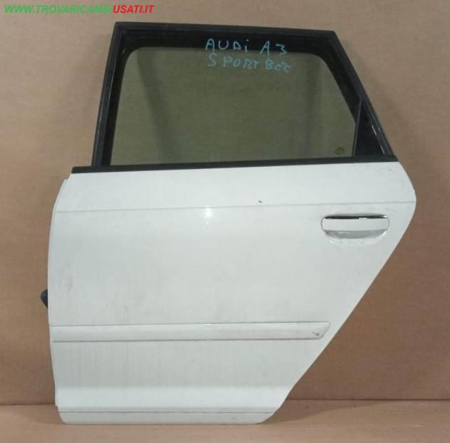 PORTA POST.S. BIANCA C/ALZ. E SERR.  Carrozzeria  Lamierati esterni  Porte  Porta post. sx. AUDI - A3 Sportback - 01-07-2008 - 01-12-2012, AUDI - S3 -