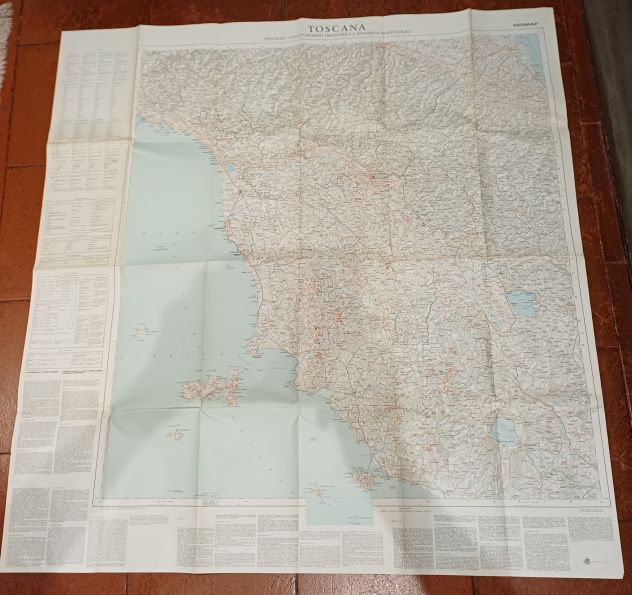 Mappa tematica intitolata "TOSCANA - carta dei minerali, fossili. - Foto 3