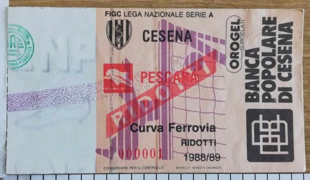 Biglietto stadio: Como - Riserva B campionato 1990-91 Serie C1 - Foto 3
