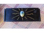 N° 3 CONTENITORI IN LEGNO CON MASCHERA IN GESSO DIPINTA E BRILLANTINO -