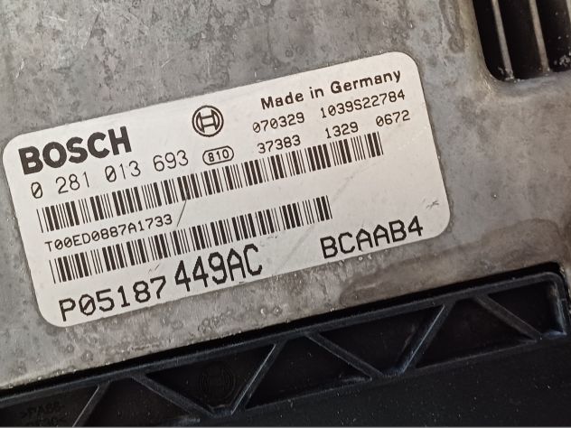 CALIBER CENTRALINA MOTORE DODGE CALIBER 2.0 CRD, CODICE B0SCH : 0281013693 Ce - Foto 5