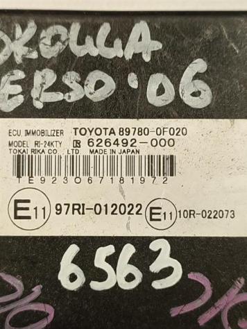 CENTRALINA IMMOBILIZER TOYOTA Corolla Verso 2° Serie 89780-0F020 2ADFHV diesel 2231 (0409) - Foto 2