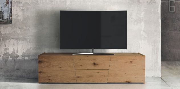 Porta tv rovere nodato spazzolato  Cod 253M