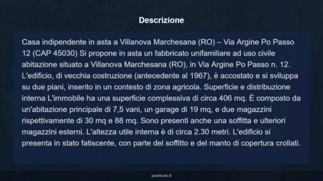 Immobile in asta di 406 m², box auto in vendita a Villanova Marchesana - Foto 17