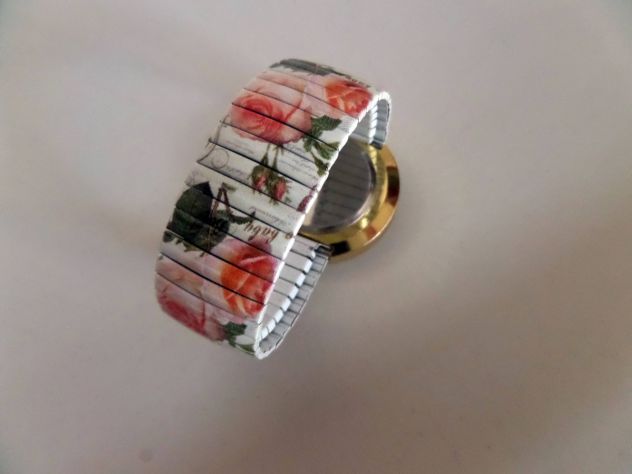 Orologio da polso femminile (rose) cinturino a molla - Foto 8