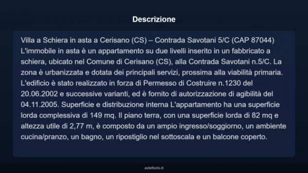 Immobile in asta di 149 m² in vendita a Cerisano - Foto 5