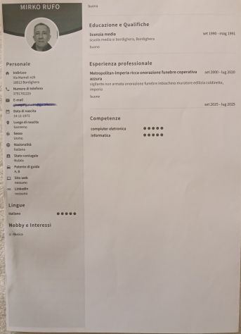 Cerco lavoro come Custode e vigilanza di ville ,vitto e alloggio