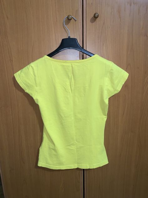 Maglietta Estiva Donna 'Good Vibes' Arcobaleno - Girocollo Maniche Corte, Morbida, Casual - Verde, Taglie S-XXL