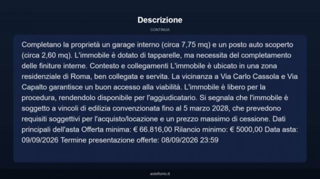 Immobile in asta di 102 m², box auto in vendita a Roma - Foto 11