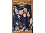 MAGLIONE DONNA FLOREALE CON BRILLANTINI TG. L/XL