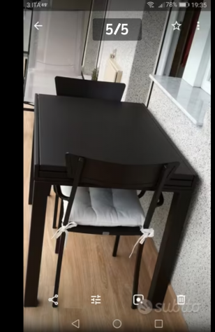 1TAVOLO ALLUNGABILE, 4 SEDIE, 2 LETTINI TUTTO IN FERRO - Foto 2