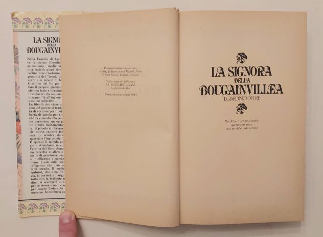 La signora della Bougainvillea di Fanny Deschamps 1°Ed.Rizzoli 1983 perfetto - Foto 5
