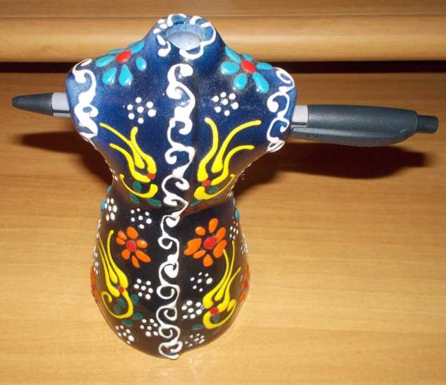 Statuetta portapenne decorata in ceramica - Foto 3