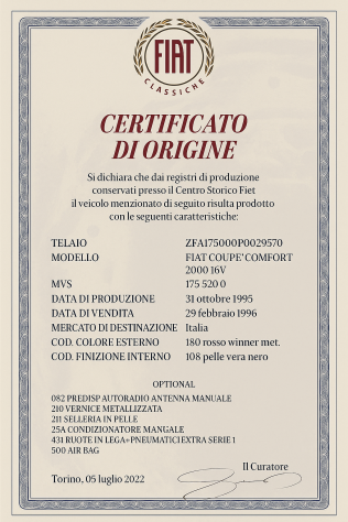 FIAT COUPÈ 2.0 16V PLUS - ASI TARGA ORO - Foto 10