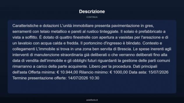 Immobile in asta di 38 m² in vendita a Brescia - Foto 6