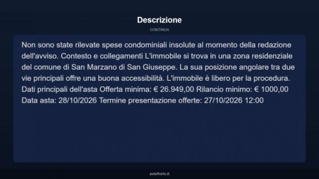 Immobile in asta di 167 m² con più di 5 locali in vendita a San Marzano di San Giuseppe - Foto 8