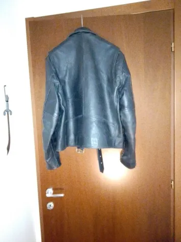 Chiodo Giubbotto Pelle nero 46 - Foto 2