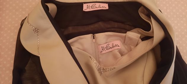 ABITO DONNA ELEGANTE DA CERIMONIA, ROSA NERO,100% SETA BRAND:M.COLETTE TAGLIA:46 - Foto 9