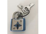Lucchetto in metallo, vintage, blu