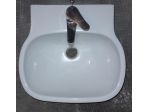 Lavandino Ceramica di forma Ovaloide per interno ed esterno colore bianco